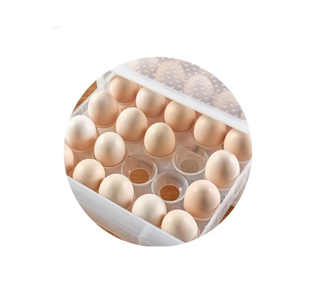 Contenedor De 60 Huevos Organizador De Huevos Plástico